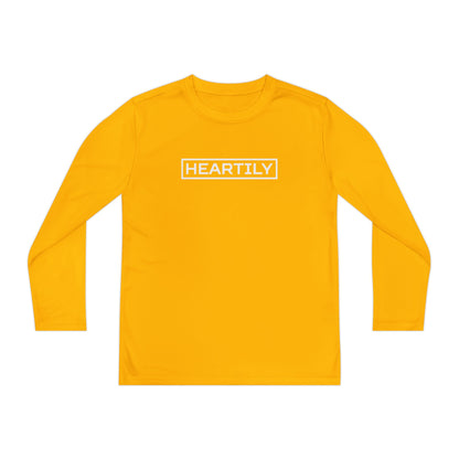 Bordered Heartily Youth Athletic Long Sleeve Tee