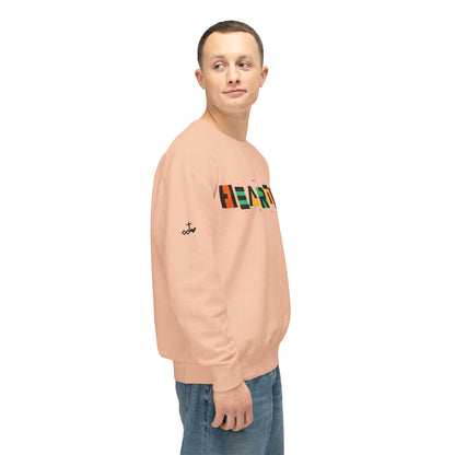 Unisex Heartily Color Font Crewneck Sweatshirt
