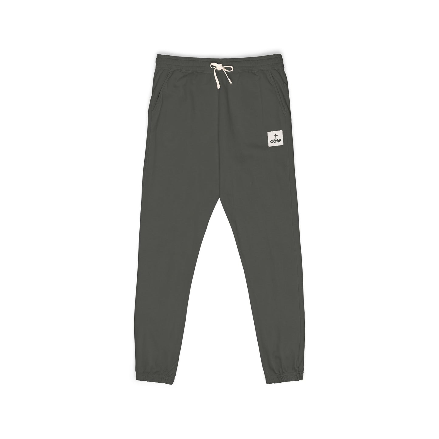 Block Bordered Logo Garment-Dyed Fleece Joggers