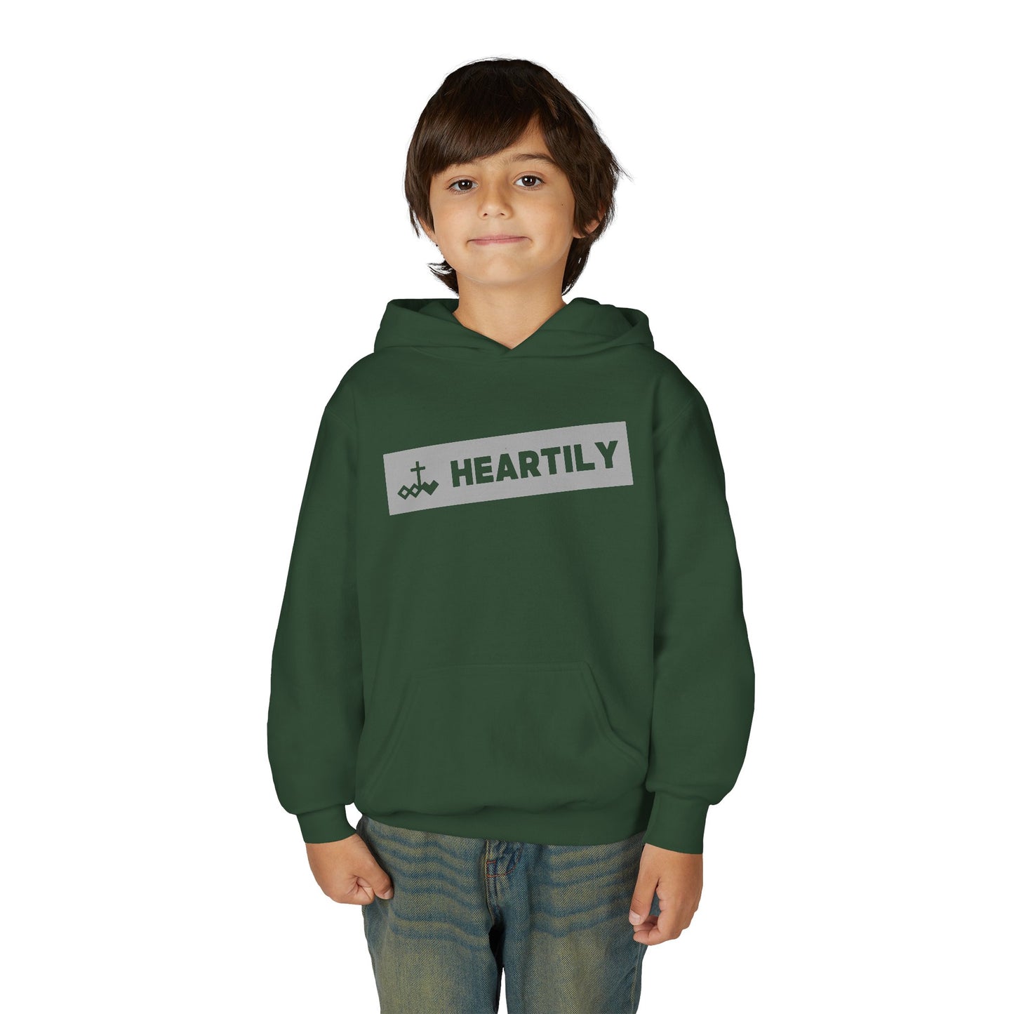 Bordered Name & Logo Youth Hoodie
