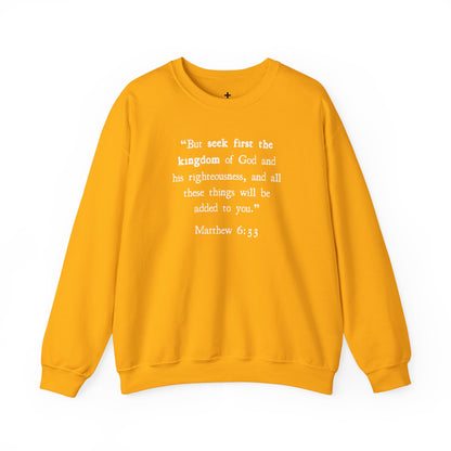 Unisex Matthew 6:33 Crewneck Sweatshirt