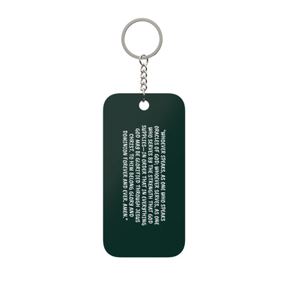 1 Peter 4:11 Keychain