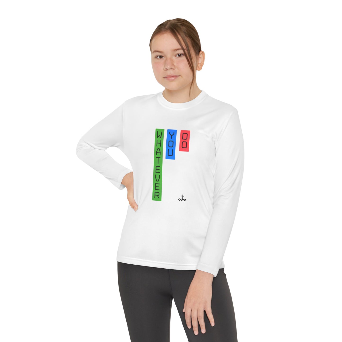 Vertical Block 'Whatever You Do' Youth Long Sleeve Tee