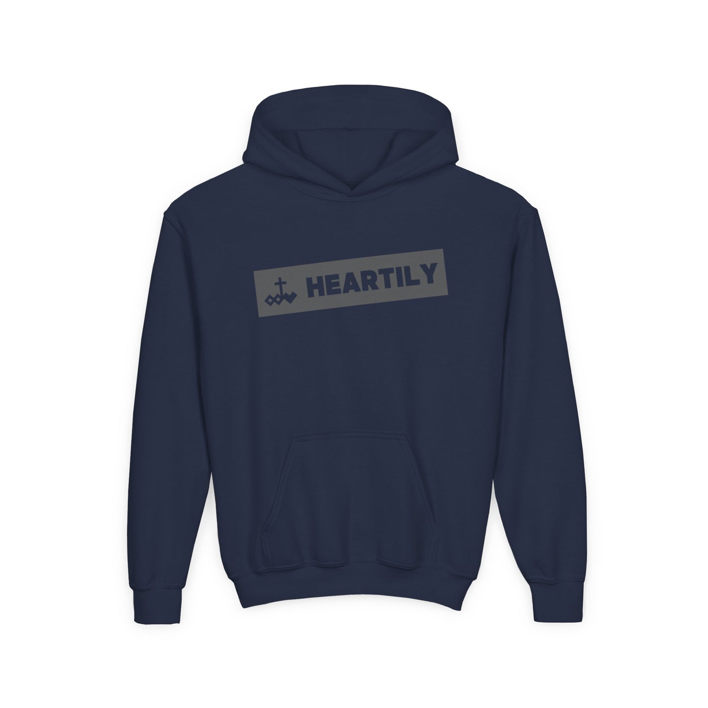Bordered Name & Logo Youth Hoodie