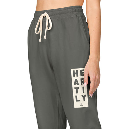 Block Border Heartily Garment-Dyed Fleece Joggers
