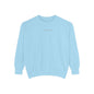 "I Don't Work for Men" Embroidered Garment-Dyed Sweatshirt
