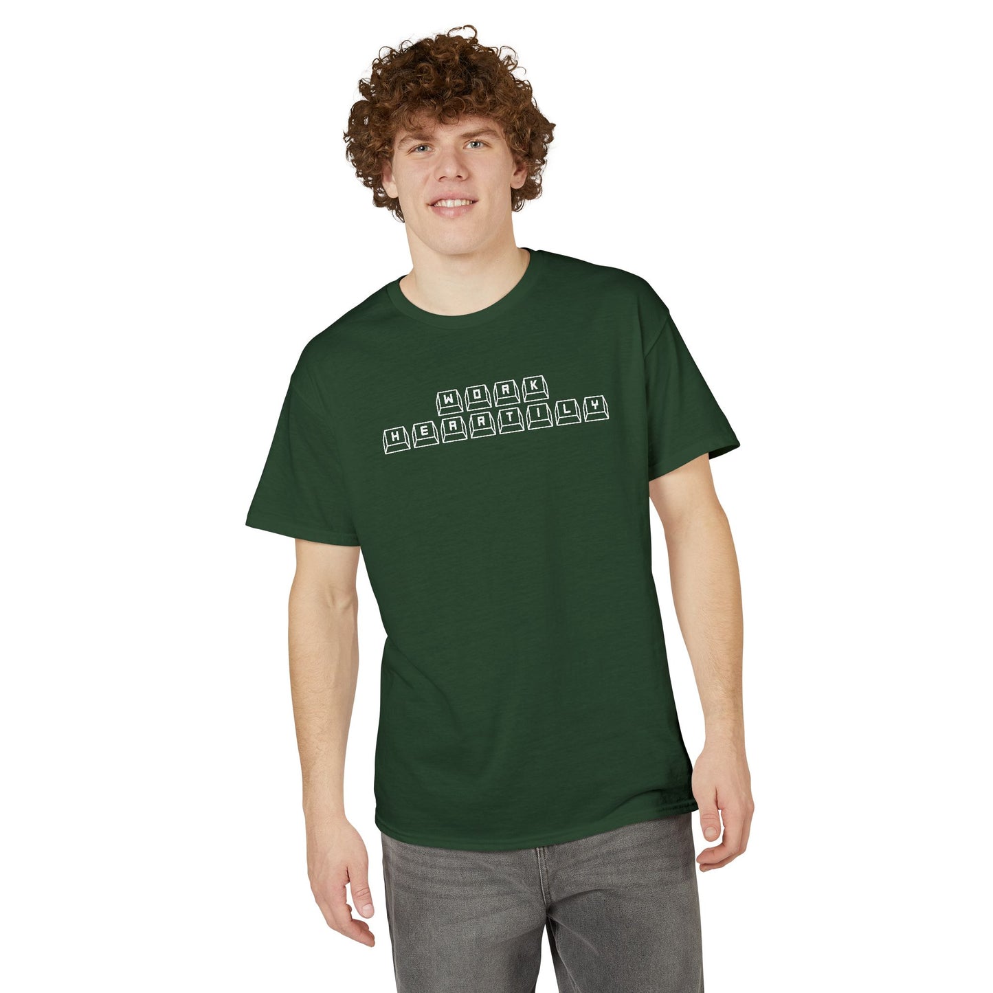 'Work Heartily' Keyboard T-Shirt