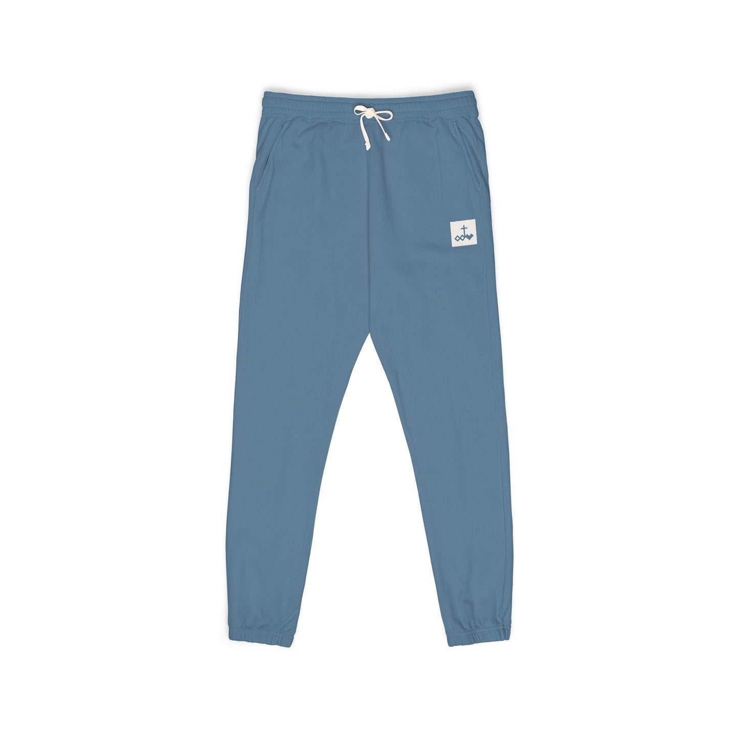 Block Bordered Logo Garment-Dyed Fleece Joggers