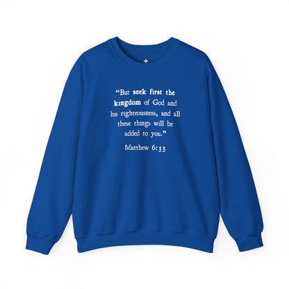 Unisex Matthew 6:33 Crewneck Sweatshirt