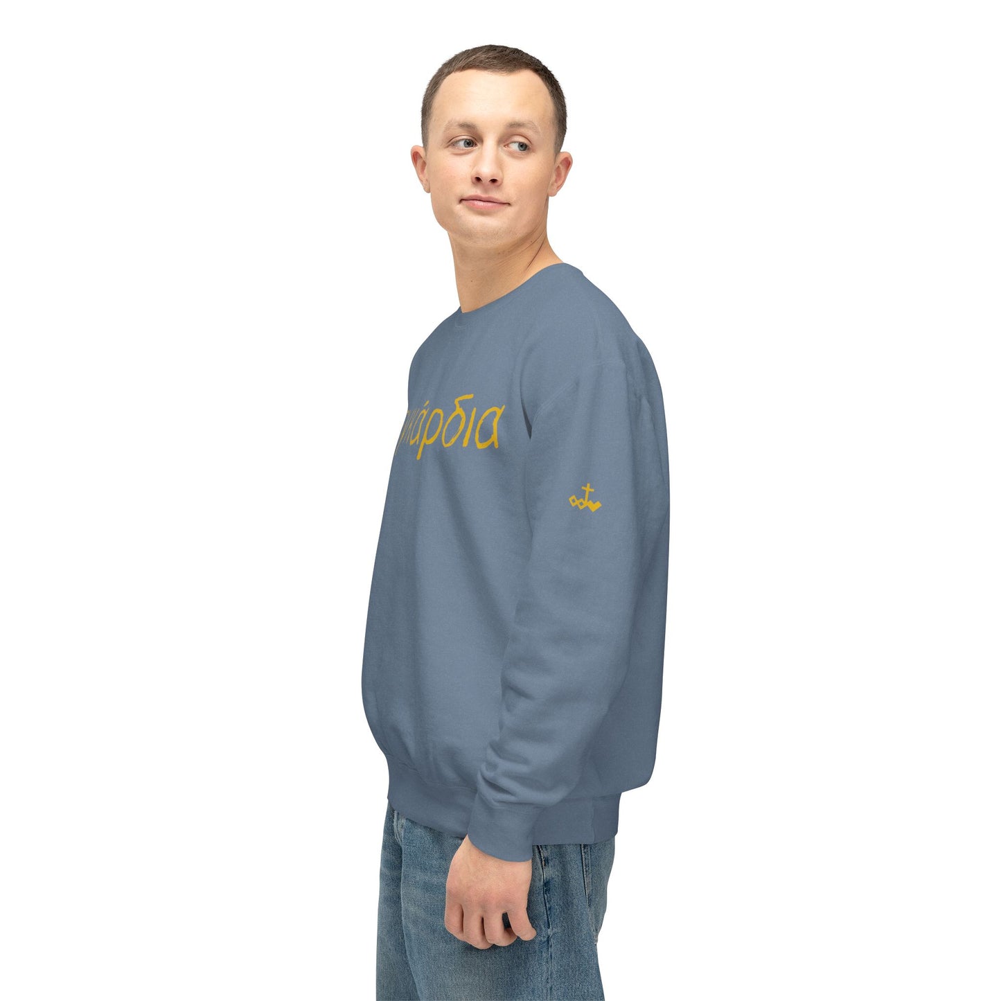 Greek "Heartily" Lightweight Crewneck Sweatshirt