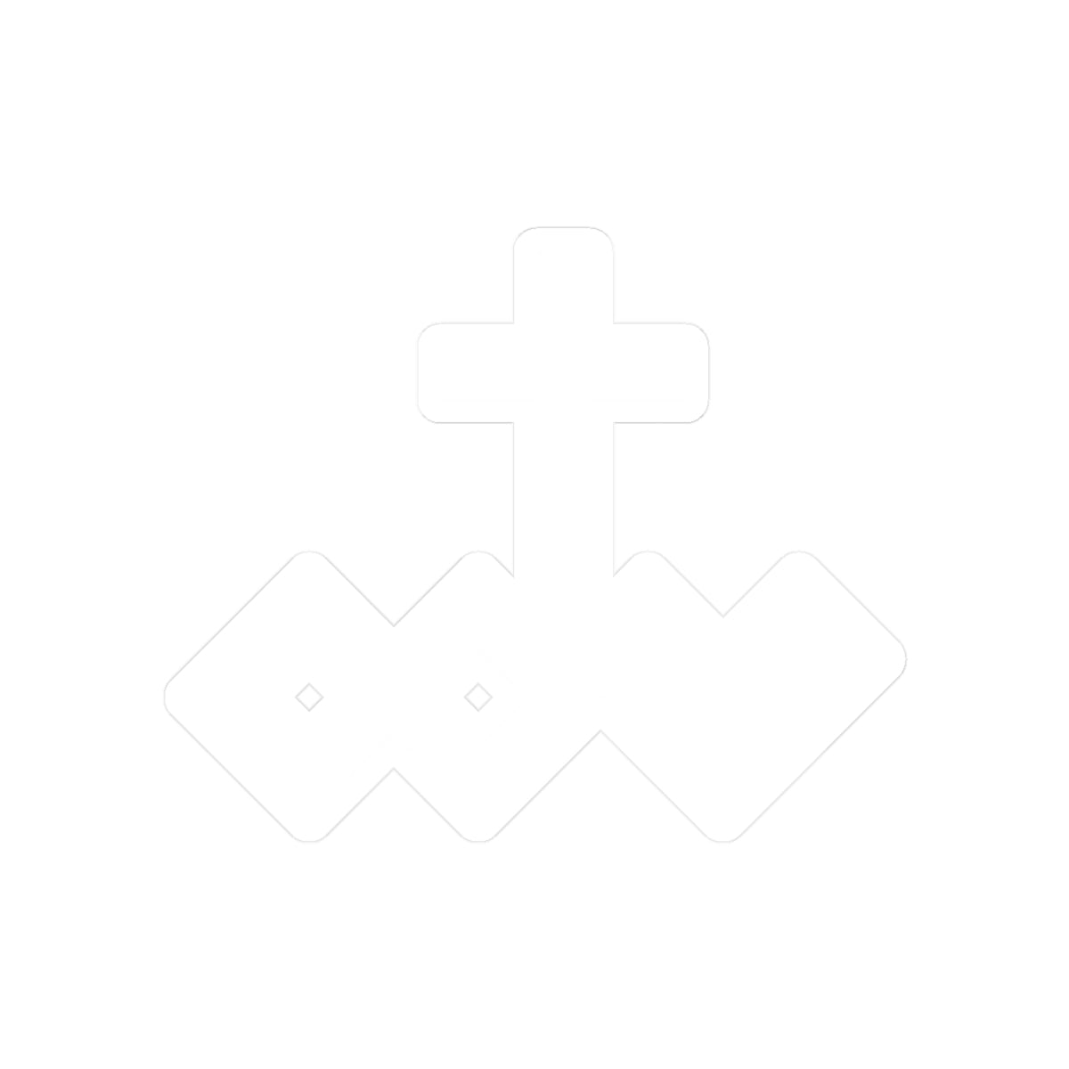 White Kiss-Cut Logo Sticker