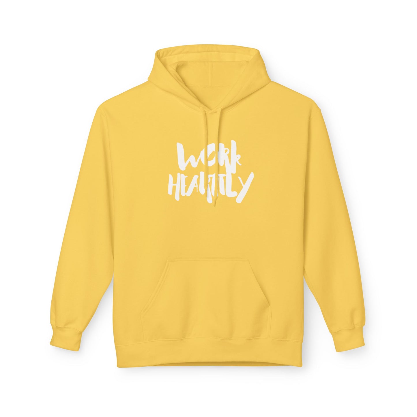Marker "Work Heartily" Unisex Fleece Hoodie