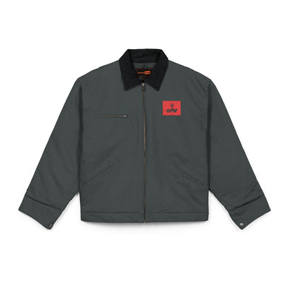 Duck Cloth Work Jacket with Embroidered Logo