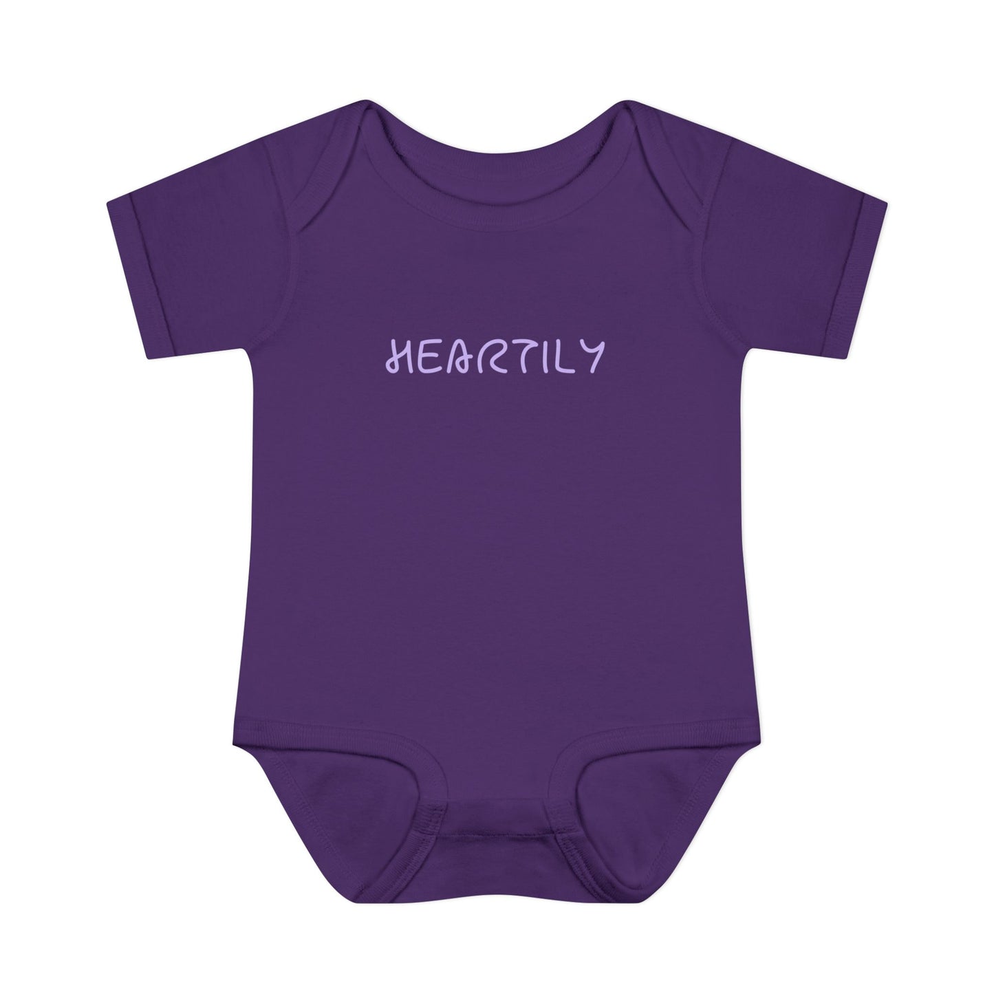 'Heartily' Script Baby Bodysuit