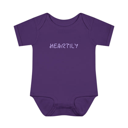 'Heartily' Script Baby Bodysuit