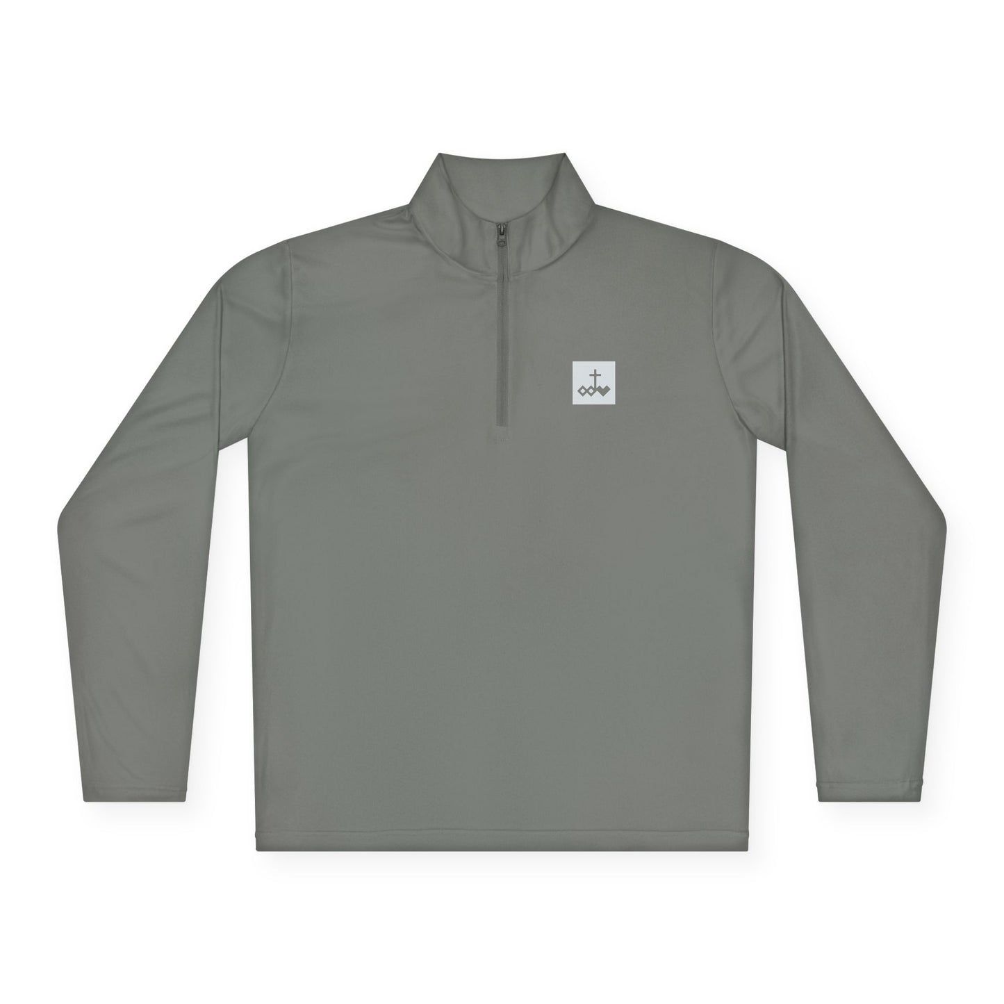 Block Bordered Logo Quarter-Zip Pullover