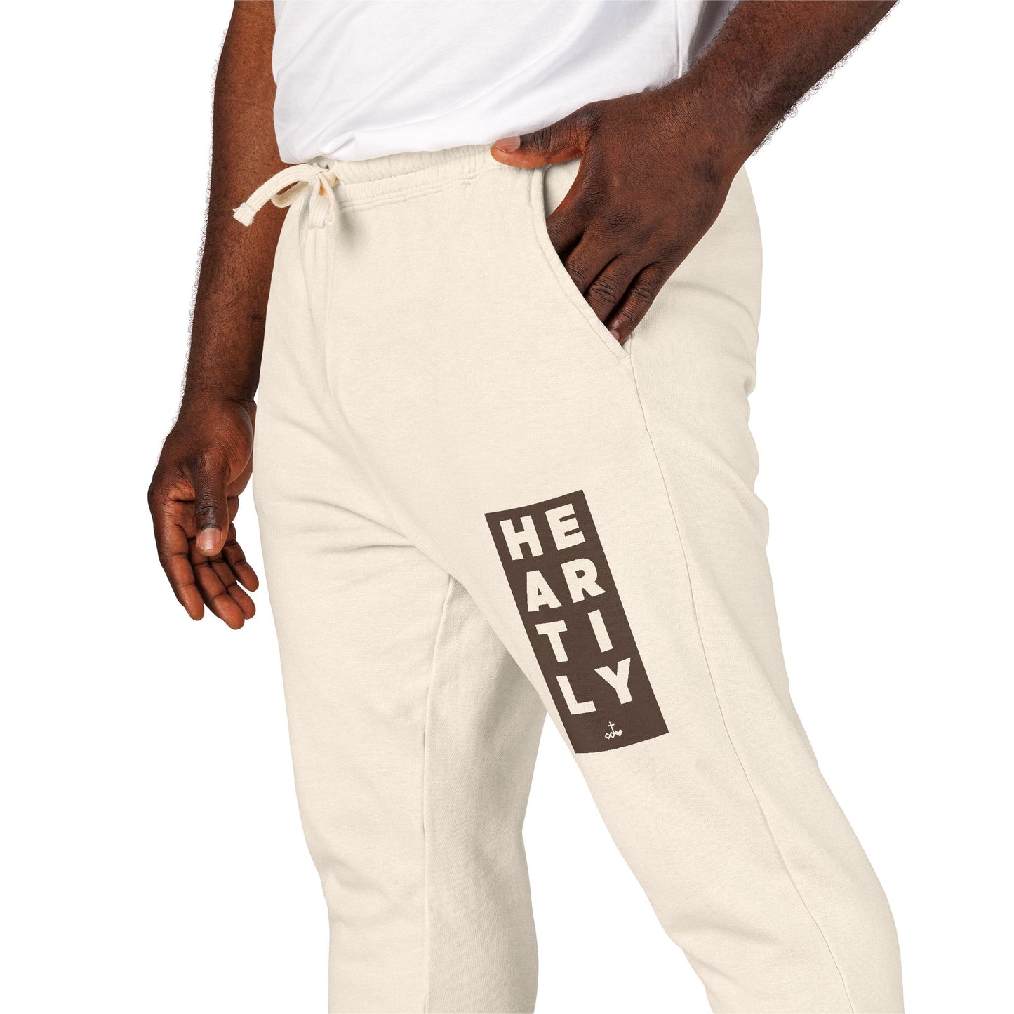 Block Border Heartily Garment-Dyed Fleece Joggers