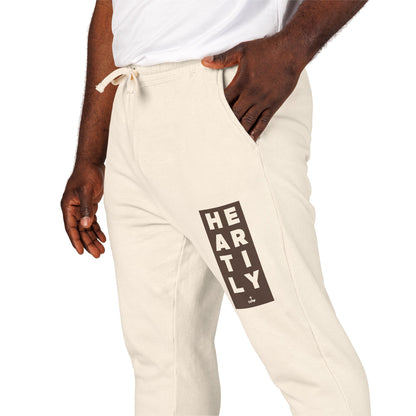 Block Border Heartily Garment-Dyed Fleece Joggers