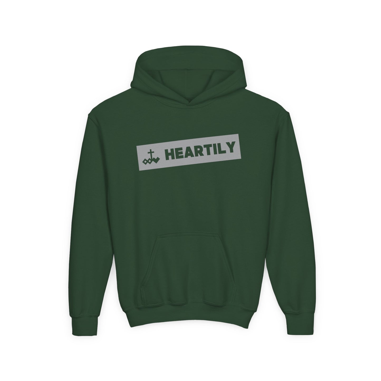 Bordered Name & Logo Youth Hoodie