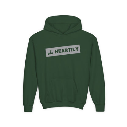 Bordered Name & Logo Youth Hoodie