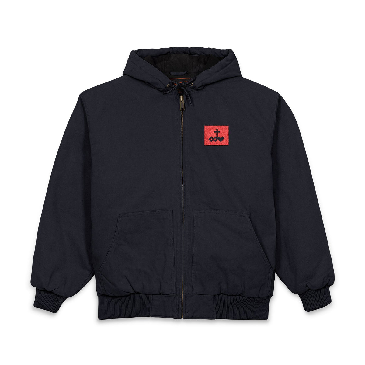 Men's Duck Cloth Work Jacket with Embroidered Logo
