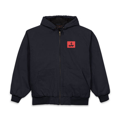 Men's Duck Cloth Work Jacket with Embroidered Logo