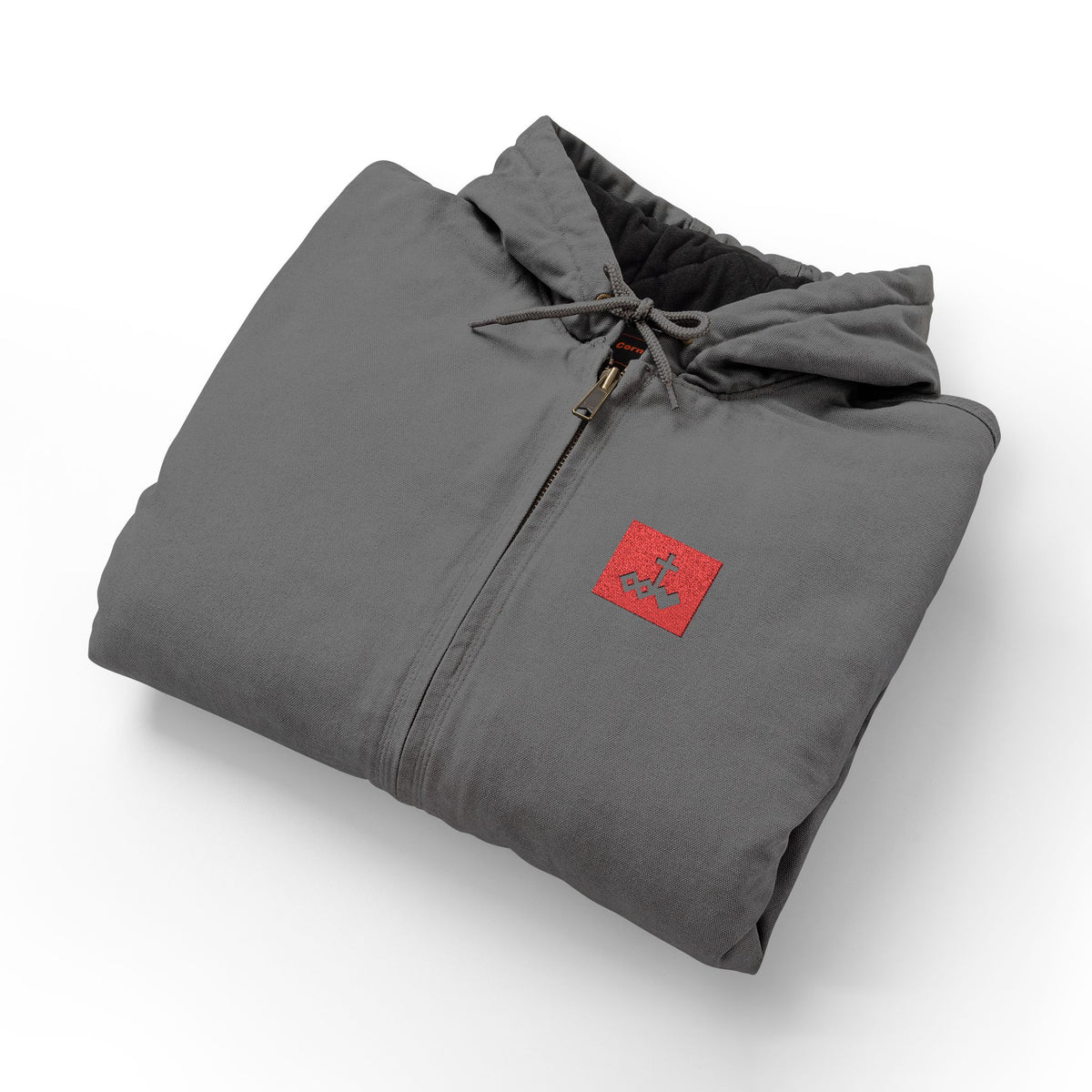 Men's Duck Cloth Work Jacket with Embroidered Logo