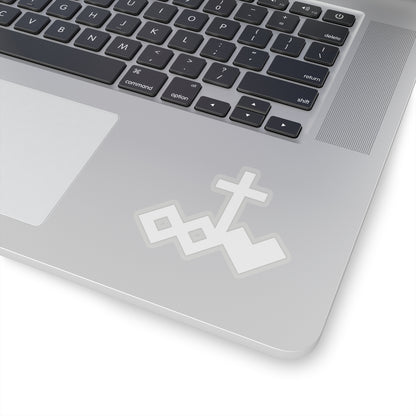 White Kiss-Cut Logo Sticker