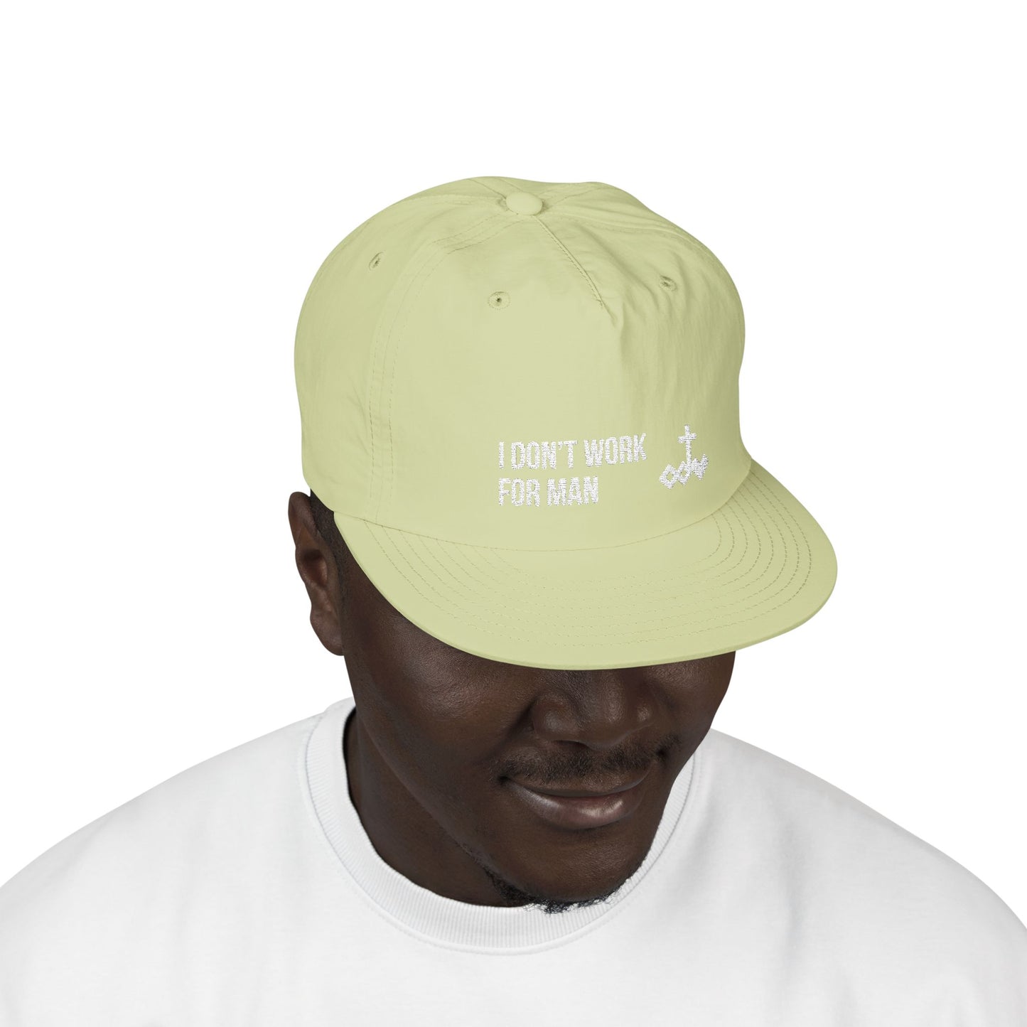 'I Don't Work for Man' Embroidered Snapback Surf Cap