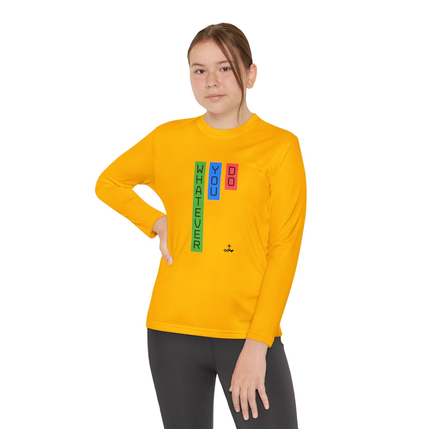 Vertical Block 'Whatever You Do' Youth Long Sleeve Tee