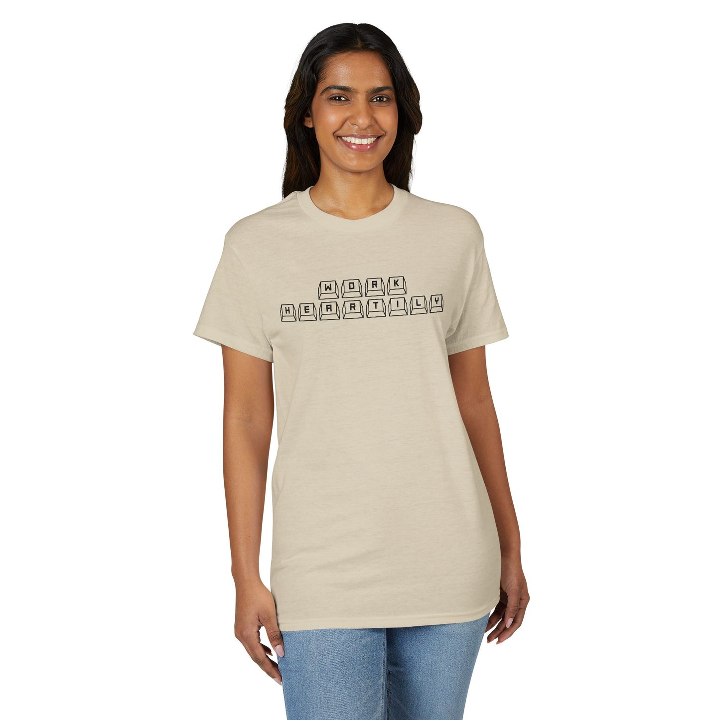 'Work Heartily' Keyboard T-Shirt