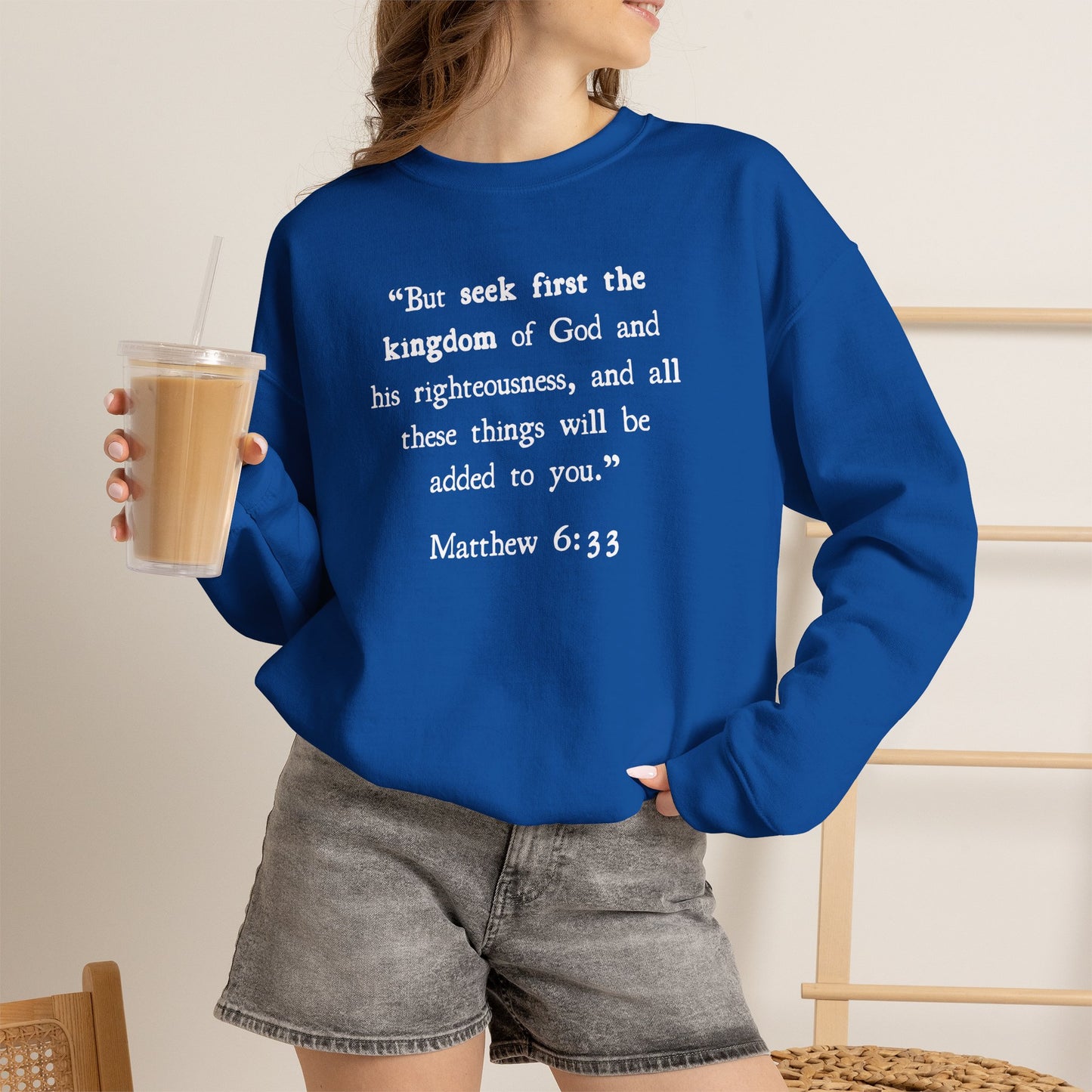 Unisex Matthew 6:33 Crewneck Sweatshirt