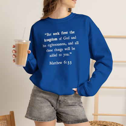 Unisex Matthew 6:33 Crewneck Sweatshirt