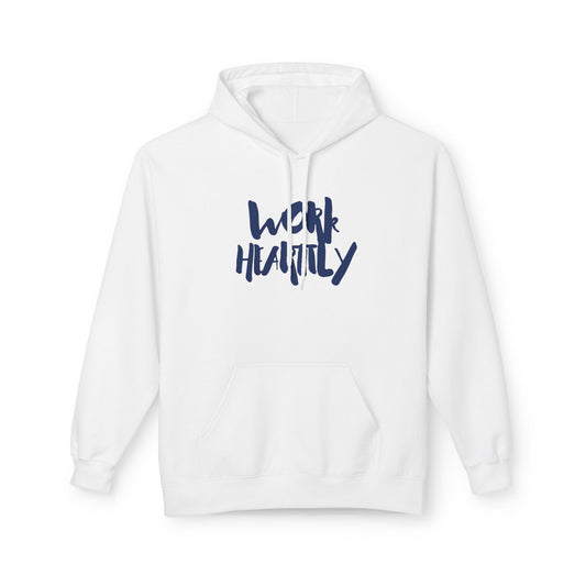 Marker "Work Heartily" Unisex Fleece Hoodie