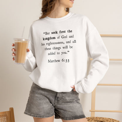 Unisex Matthew 6:33 Crewneck Sweatshirt