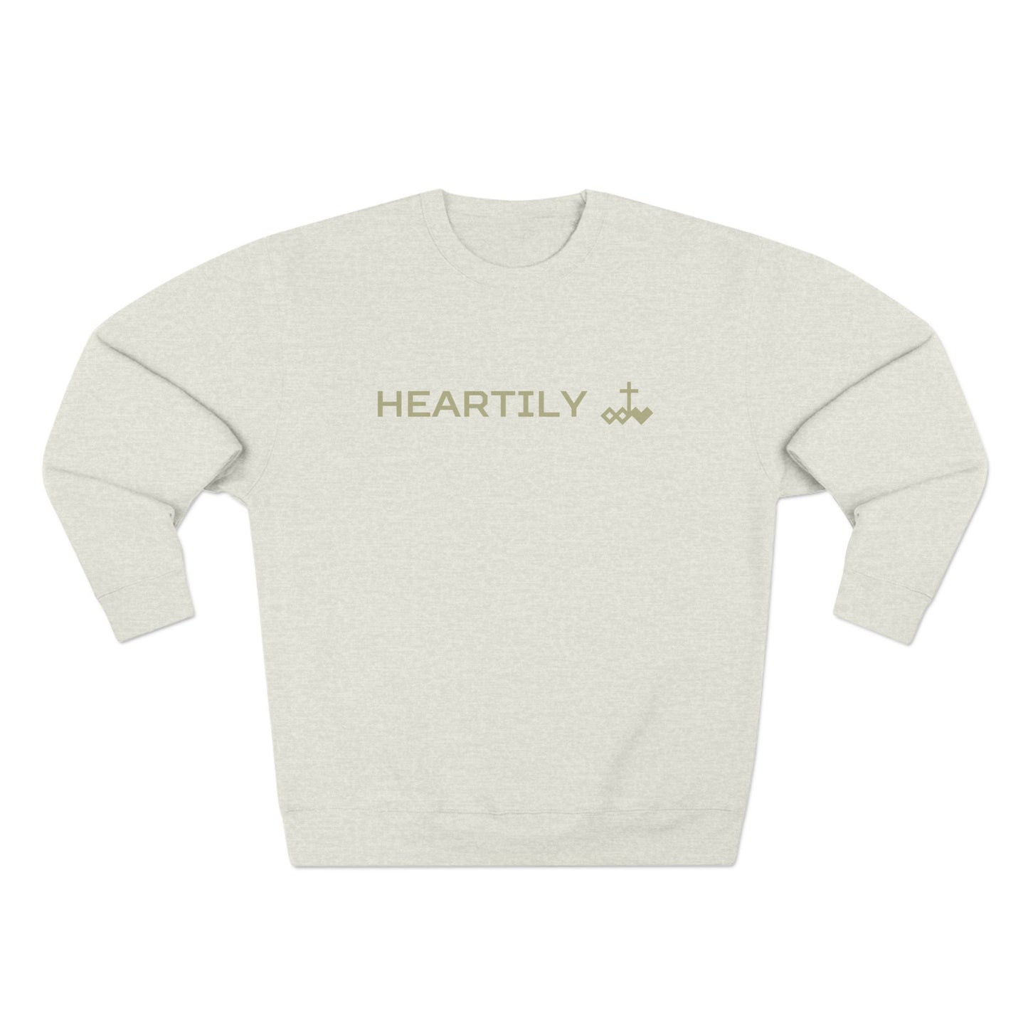 Heartily & Logo Crewneck Pullover Sweatshirt