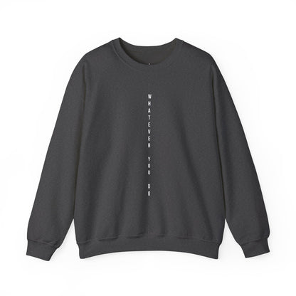 Vertical Text Crewneck Sweatshirt