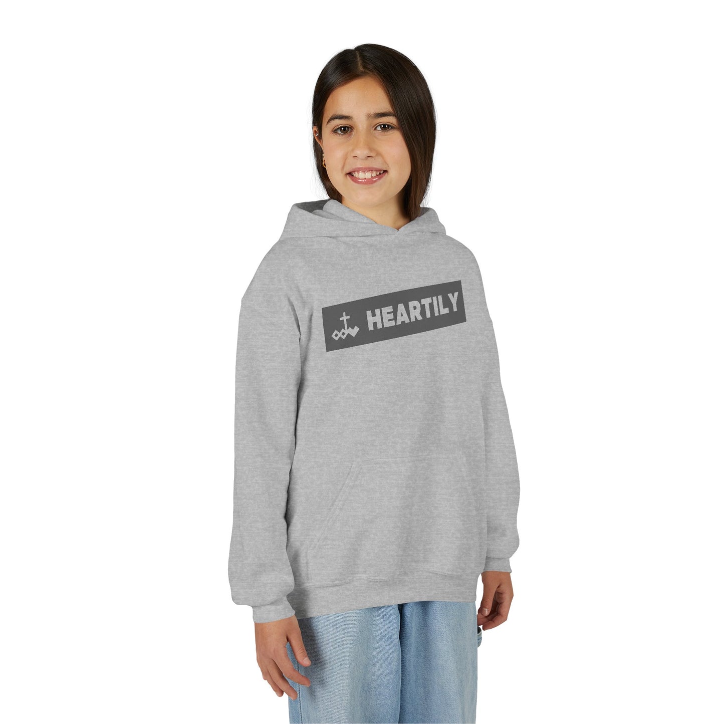 Bordered Name & Logo Youth Hoodie
