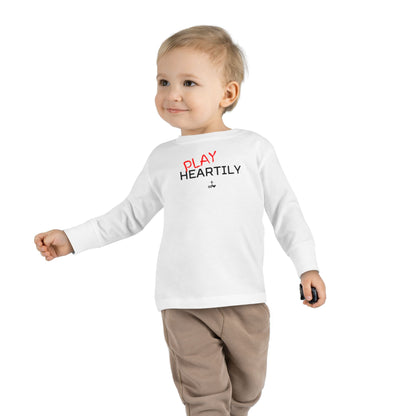 Toddler Long Sleeve "Play Heartily" Tee