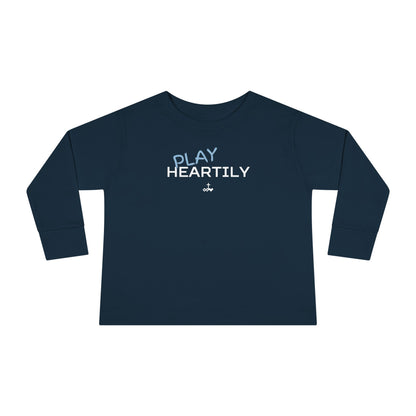 Toddler Long Sleeve "Play Heartily" Tee