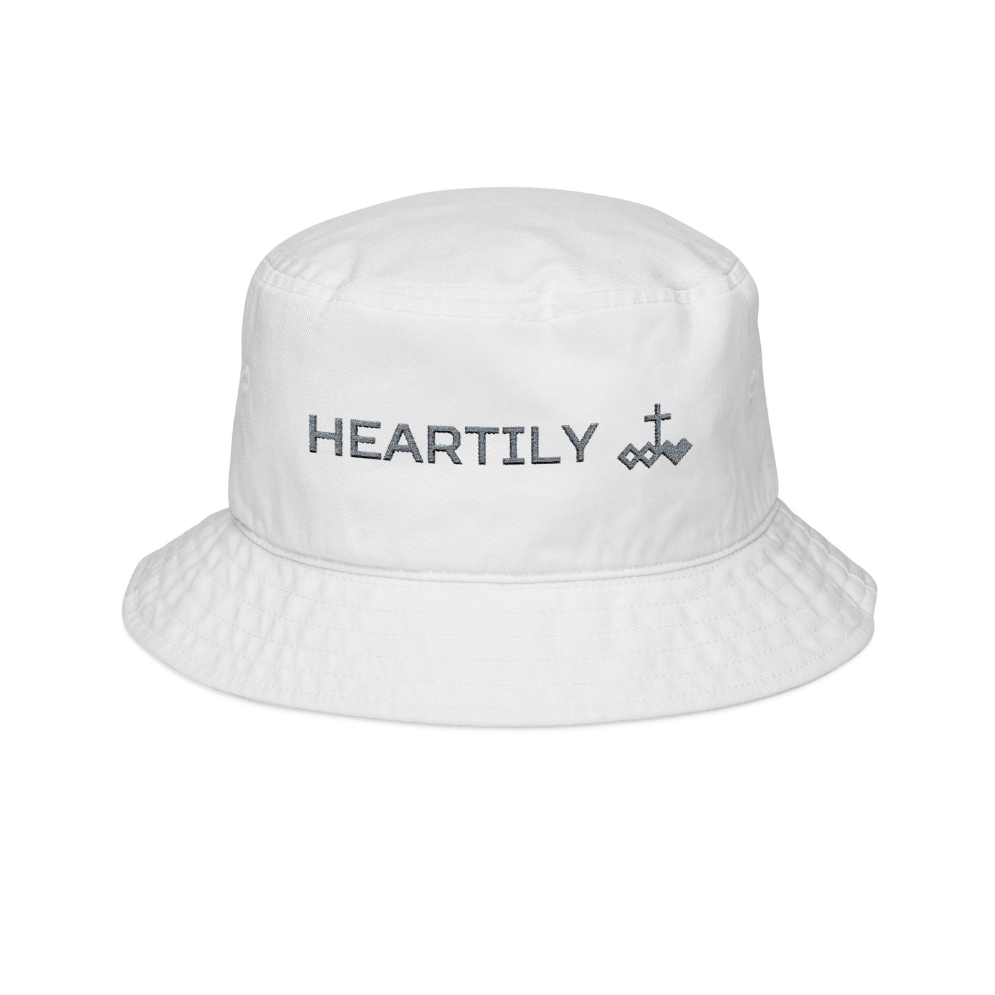 Heartily Embroidered Bucket Hat