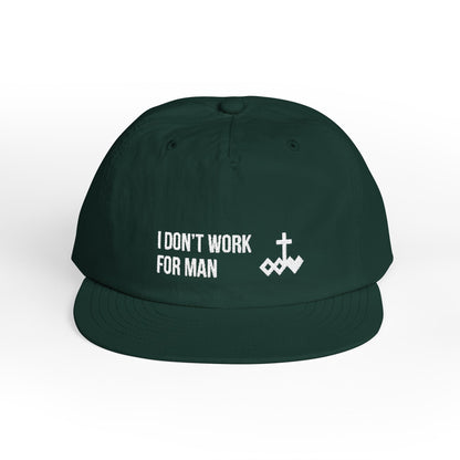 'I Don't Work for Man' Embroidered Snapback Surf Cap