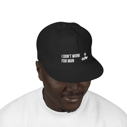 'I Don't Work for Man' Embroidered Snapback Surf Cap