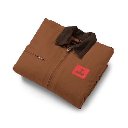 Duck Cloth Work Jacket with Embroidered Logo