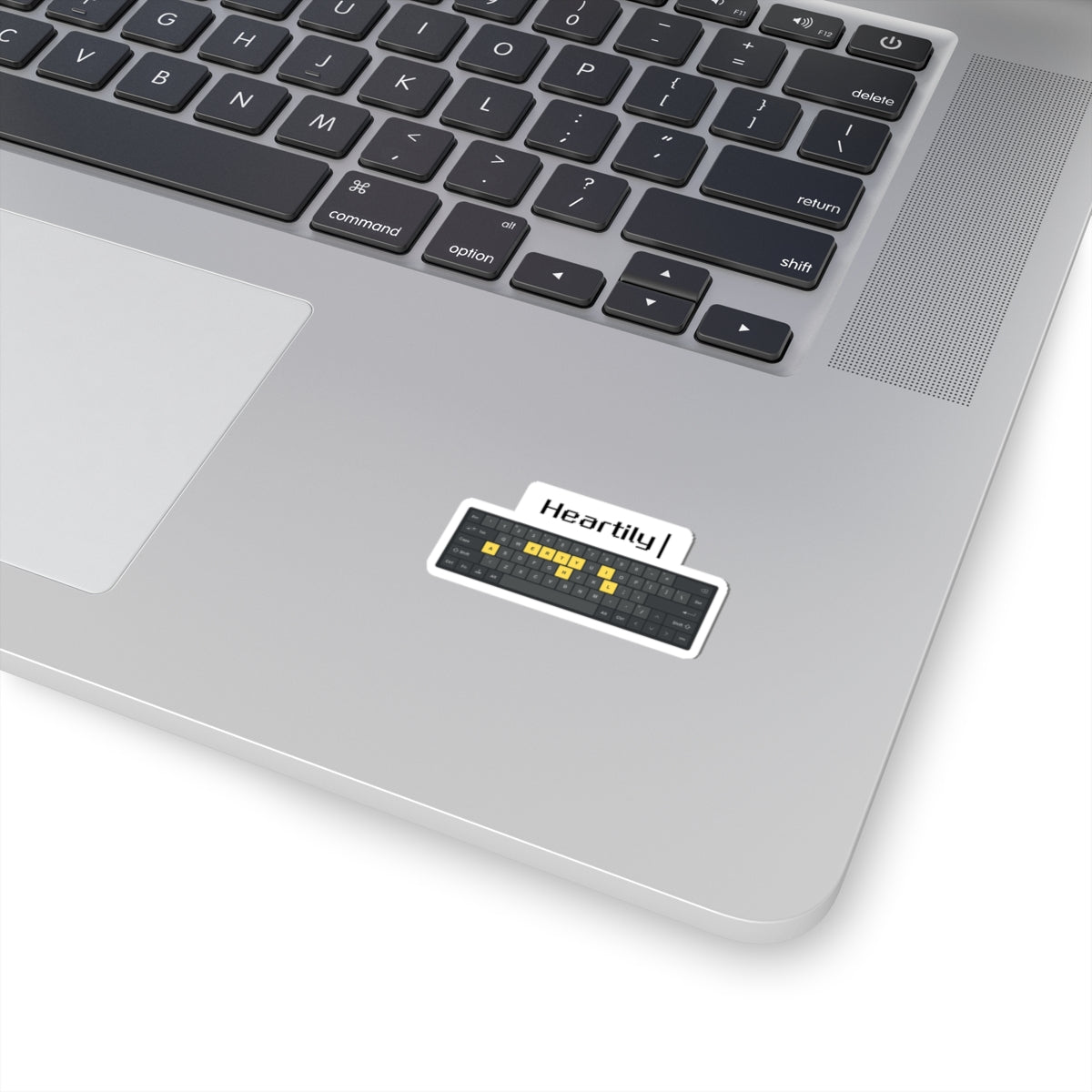 Heartily Keyboard Kiss-Cut Sticker