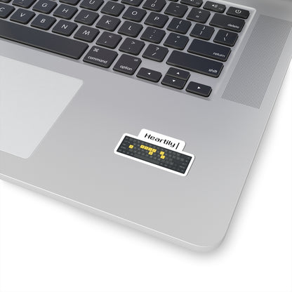 Heartily Keyboard Kiss-Cut Sticker