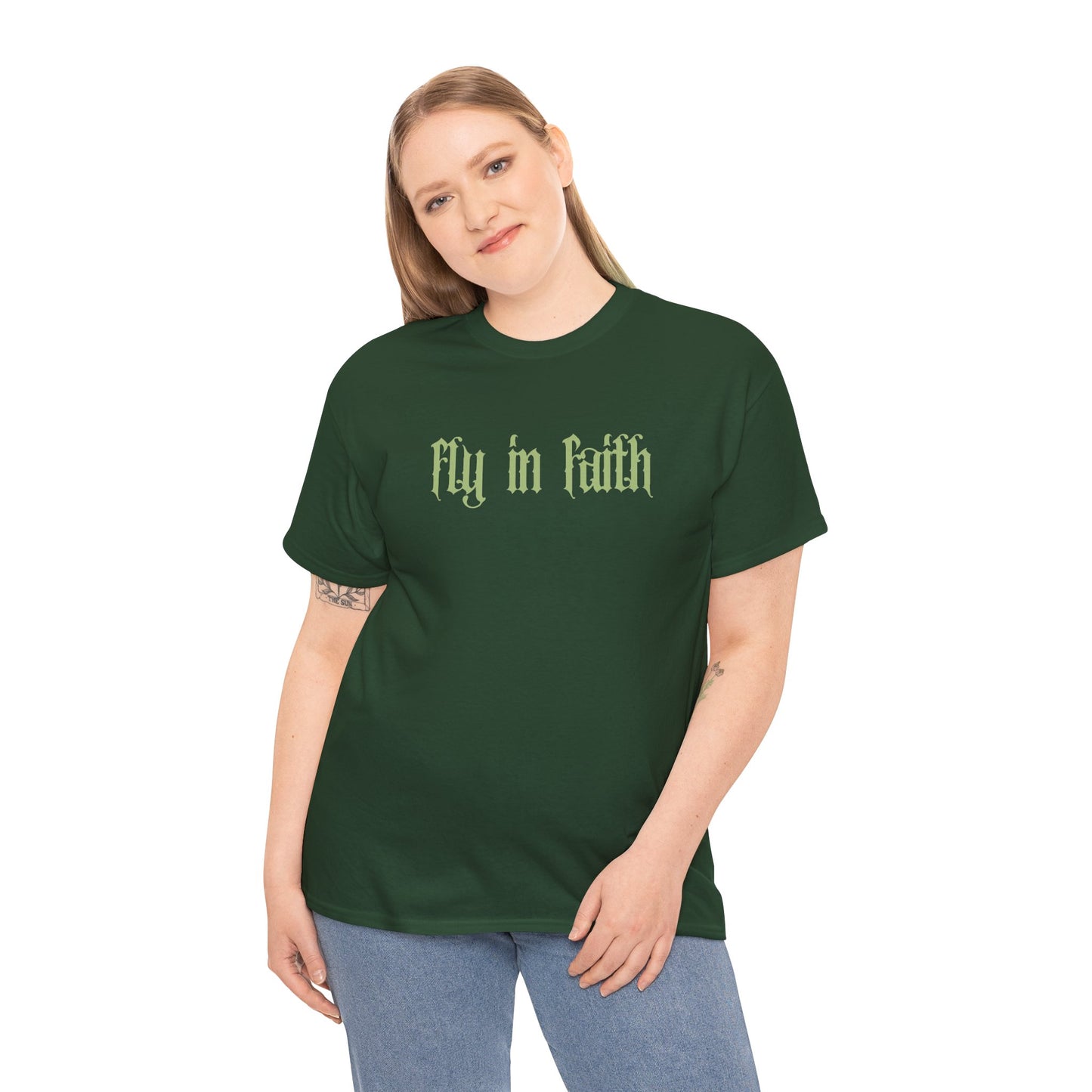 Fly in Faith Gothic Script T-Shirt