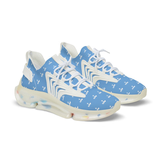 Blue Logo Mesh Sneakers