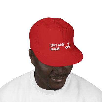 'I Don't Work for Man' Embroidered Snapback Surf Cap