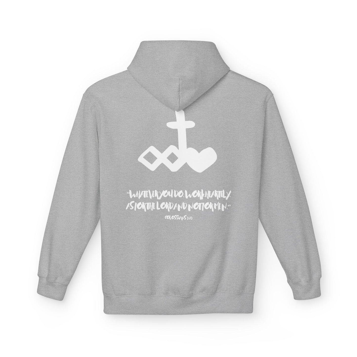 Marker "Work Heartily" Unisex Fleece Hoodie